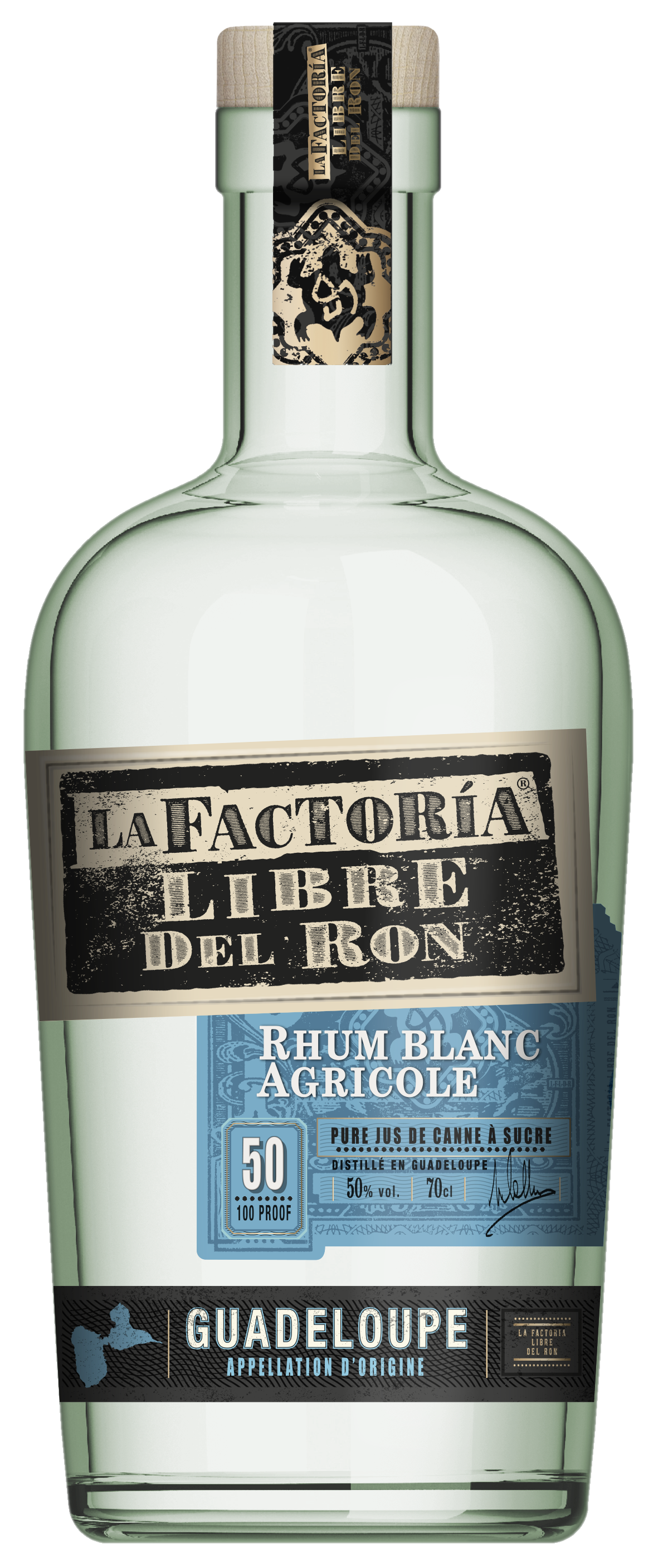 Rhum La Factoria – Blanc Agricole Guadeloupe | L'Authenticité du Pur Jus (50%)